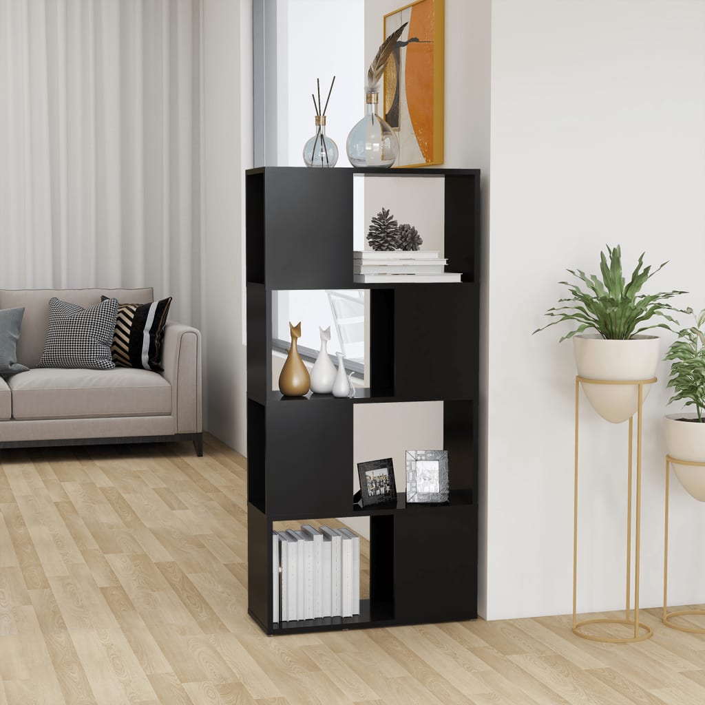 Boekenkast/kamerscherm 60x24x124,5 cm spaanplaat grijs