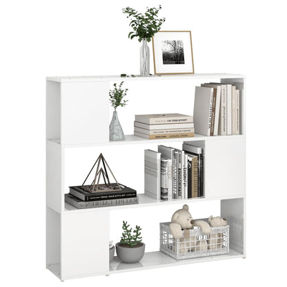 Boekenkast/kamerscherm 100x24x94 cm hoogglans wit