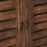 Vitrinekast 46x24x140 cm massief paulowniahout donkerbruin