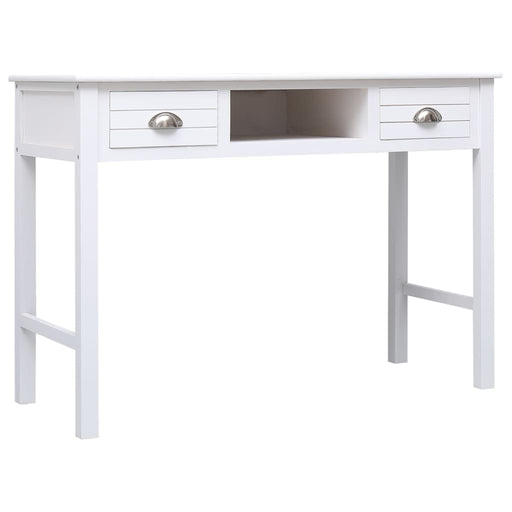 Bureau 108x45x76 cm massief paulowniahout wit