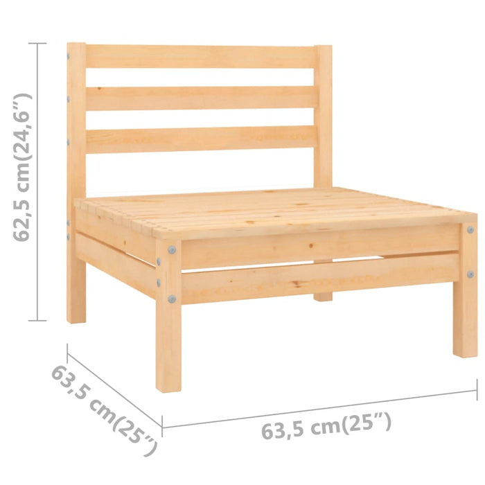 Tuinmiddenbank pallet massief grenenhout