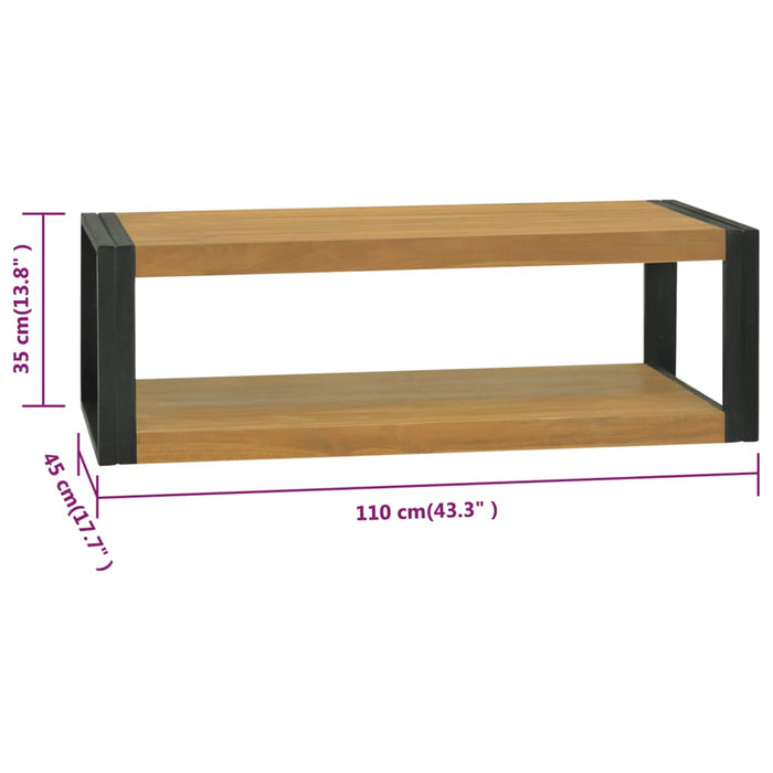 Badkamerkast 120x45x35 cm massief teakhout