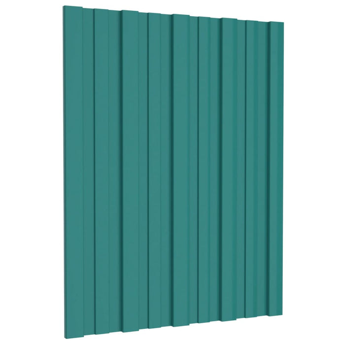 Dakpanelen 36 st 60x45 cm gegalvaniseerd staal groen