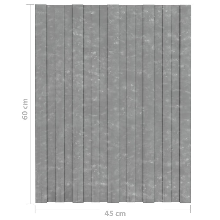 Dakpanelen 36 st 60x45 cm gegalvaniseerd staal zilverkleurig