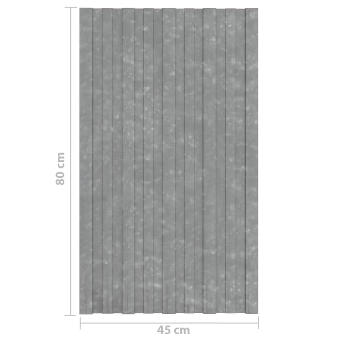 Dakpanelen 36 st 80x45 cm gegalvaniseerd staal zilverkleurig