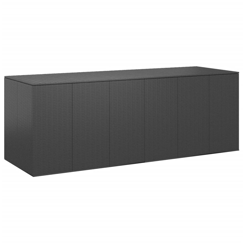 Tuinbox 291x100,5x104 cm polyetheen rattan zwart