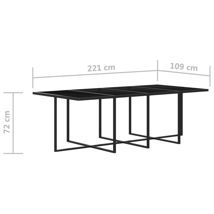 9-delige Tuinset met kussens poly rattan grijs