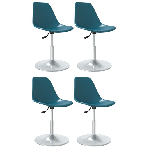 Eetkamerstoelen draaibaar 4 st PP turquoise