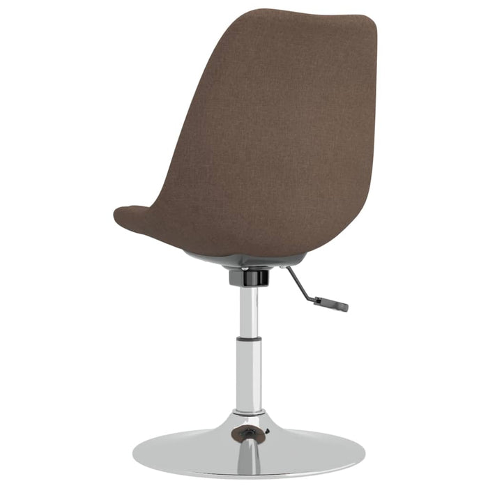 Eetkamerstoelen 4 st draaibaar stof taupe