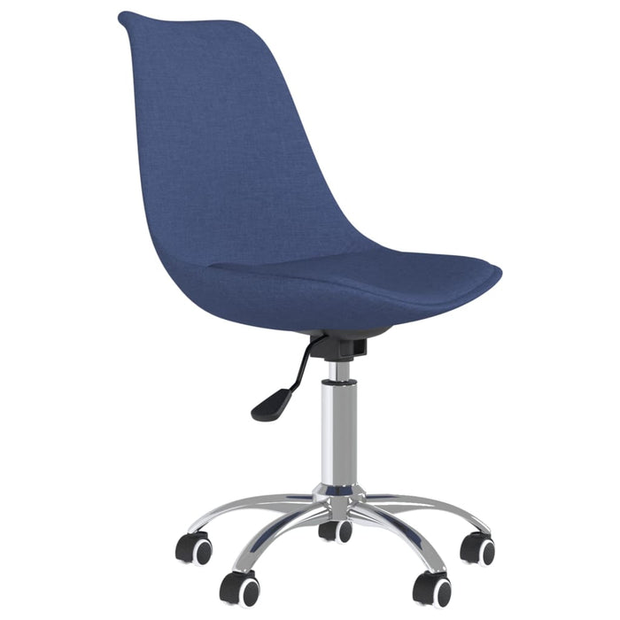 Eetkamerstoelen 2 st draaibaar stof blauw