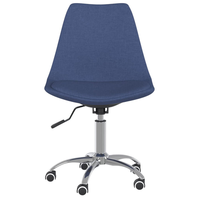 Eetkamerstoelen 2 st draaibaar stof blauw