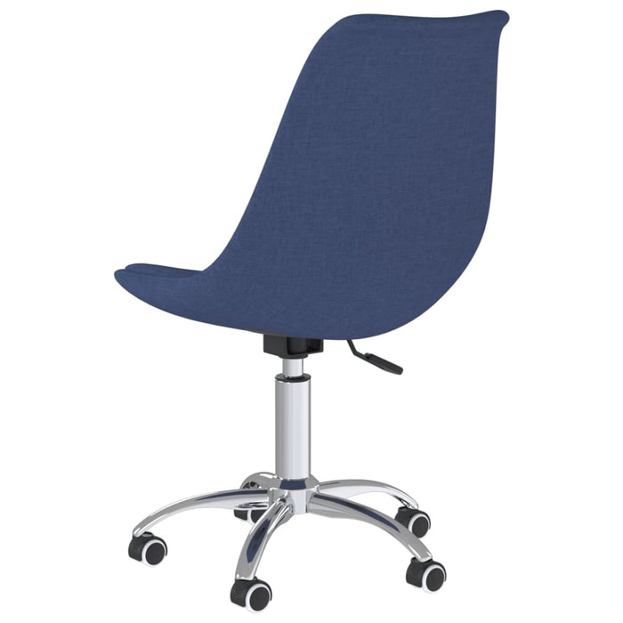 Eetkamerstoelen 2 st draaibaar stof blauw