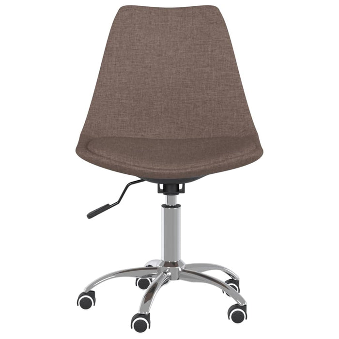 Eetkamerstoelen draaibaar 2 st stof taupe