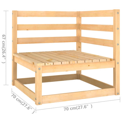 6-delige Loungeset met kussens massief grenenhout