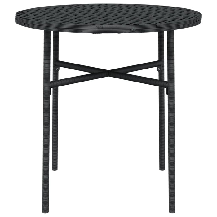 Salontafel 45 cm poly rattan zwart