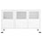 Dressoir industrieel 105x35x62 cm metaal en glas wit