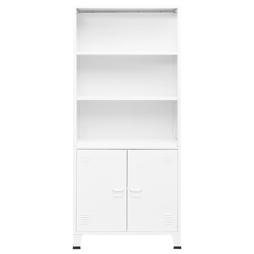 Boekenkast industrieel 80x32x180 cm staal wit