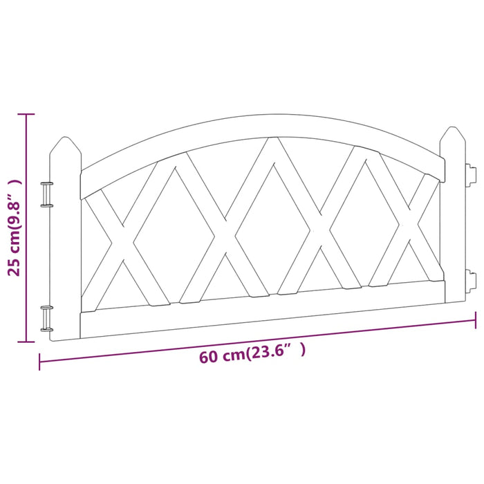 Gazonranden 17 st 10 m polypropeen wit