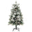Kerstboom met LED en dennenappels en sneeuw 150 cm PVC en PE