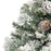 Kerstboom met LED en dennenappels en sneeuw 150 cm PVC en PE