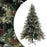 Kerstboom met LED en dennenappels 120 cm PVC en PE groen en wit