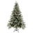 Kerstboom met LED en dennenappels 120 cm PVC en PE groen en wit