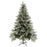 Kerstboom met LED en dennenappels 150 cm PVC en PE groen en wit