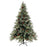 Kerstboom met LED en dennenappels 150 cm PVC en PE groen en wit