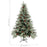 Kerstboom met LED en dennenappels 150 cm PVC en PE groen en wit