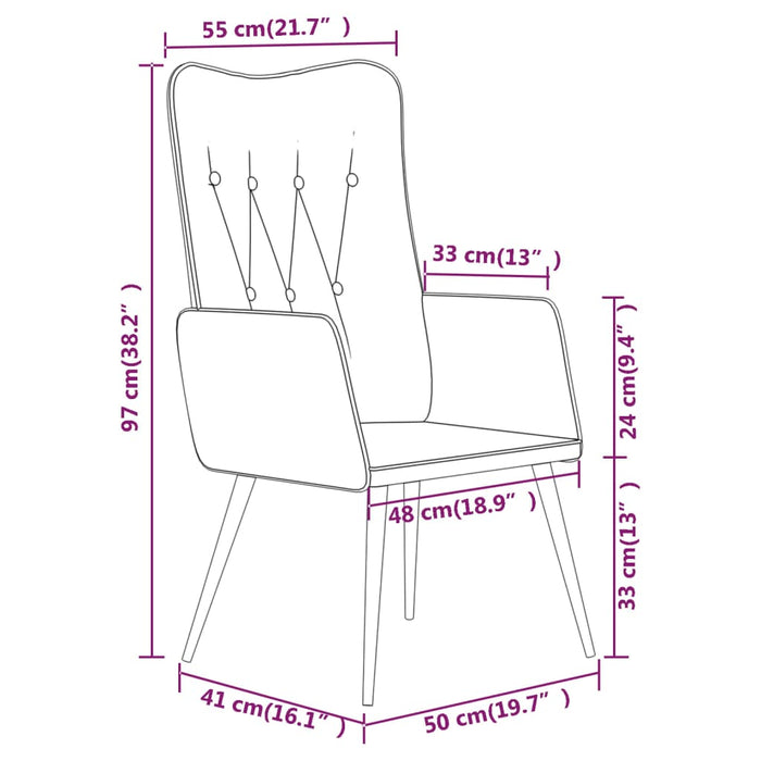 Fauteuil echt leer zwart