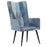 Fauteuil canvas denim patchwork