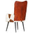 Fauteuil harig echt leer bruin en wit