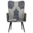 Fauteuil echt leer grijs