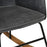 Schommelstoel met voetenbank canvas in vintage stijl zwart