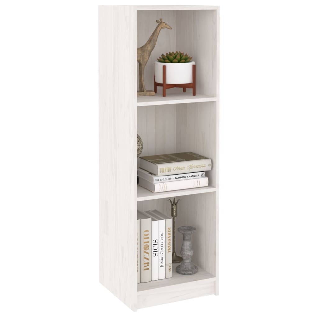 Boekenkast/kamerscherm 36x33x110 cm massief grenenhout wit