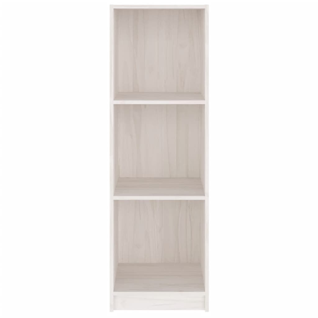 Boekenkast/kamerscherm 36x33x110 cm massief grenenhout wit