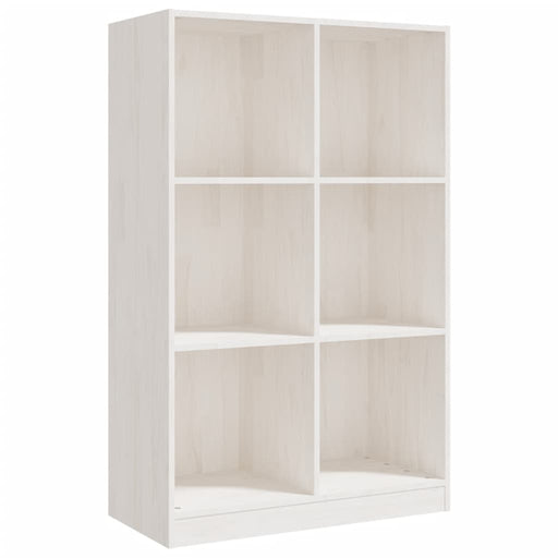 Boekenkast 70x33x110 cm massief grenenhout wit