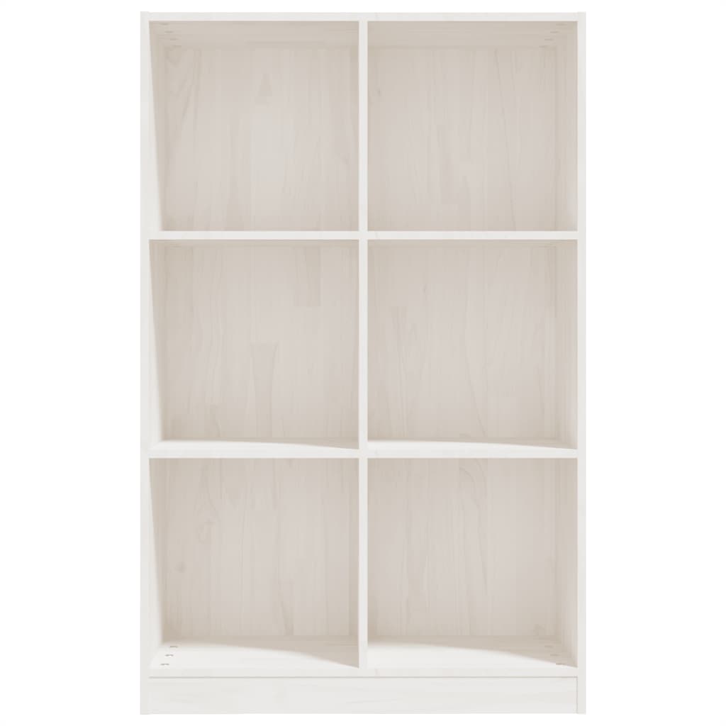 Boekenkast 70x33x110 cm massief grenenhout wit