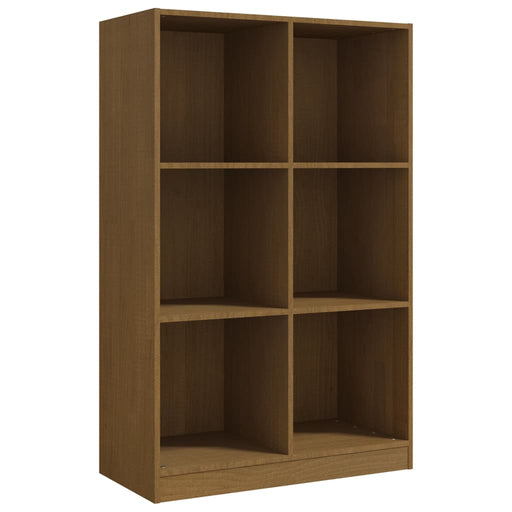 Boekenkast 70x33x110 cm massief grenenhout honingbruin