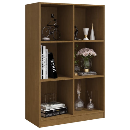 Boekenkast 70x33x110 cm massief grenenhout honingbruin