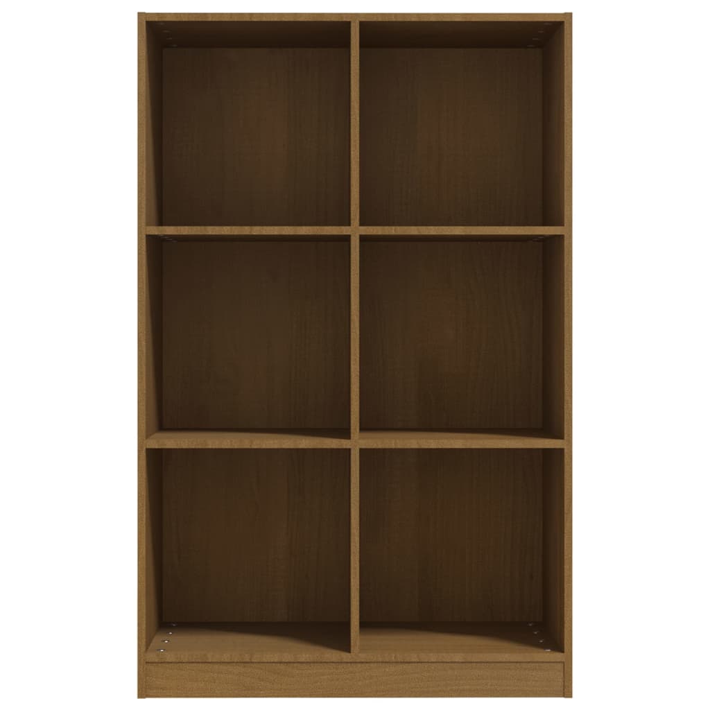 Boekenkast 70x33x110 cm massief grenenhout honingbruin