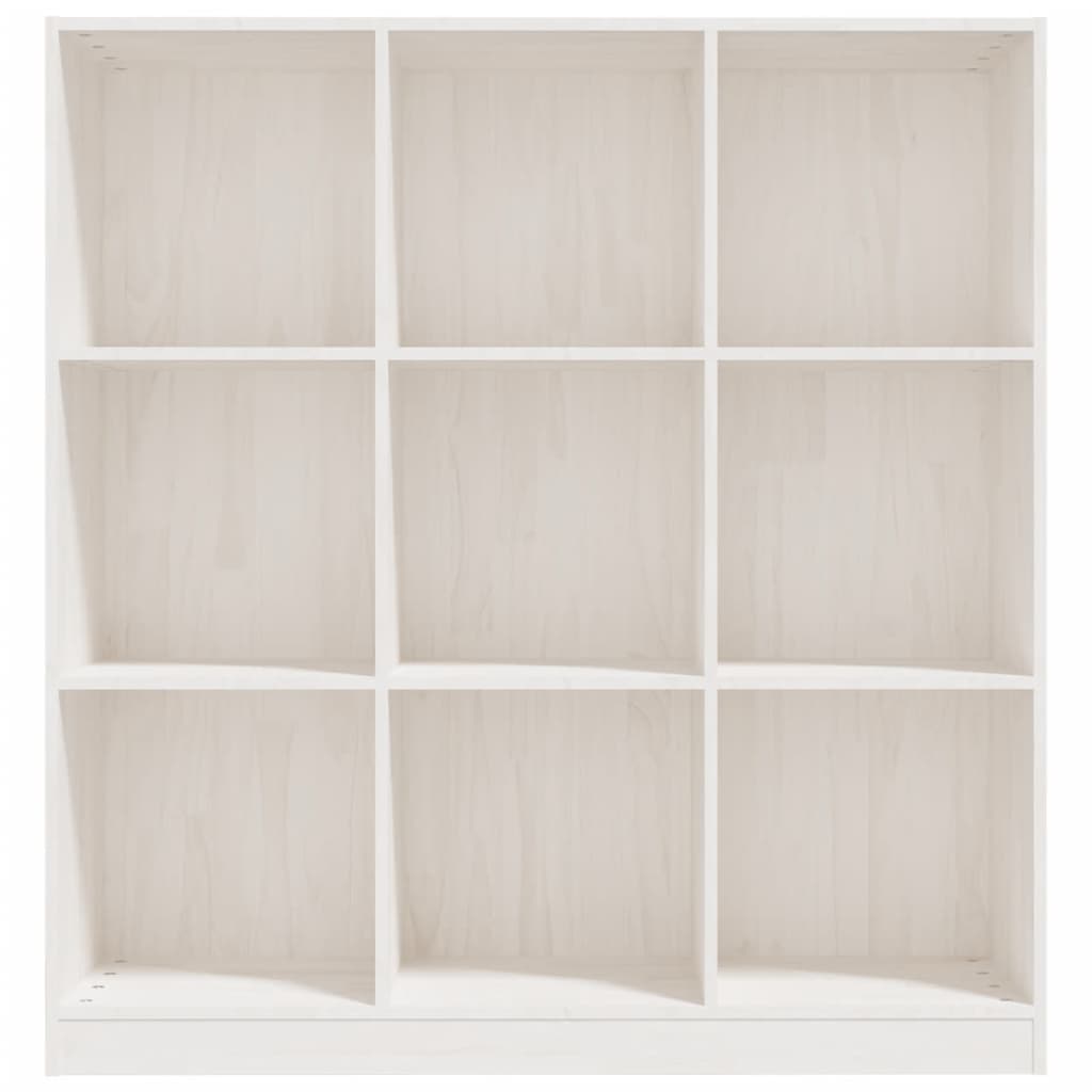 Boekenkast/kamerscherm 104x33,5x110 cm massief grenenhout wit