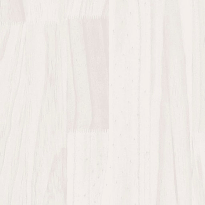 Plantenbak 31x31x31 cm massief grenenhout wit