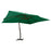 Zweefparasol met houten paal 400x300 cm groen