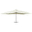 Zweefparasol met houten paal 400x300 cm zandwit