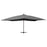 Zweefparasol met houten paal 400x300 cm antracietkleurig