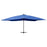 Zweefparasol met houten paal 400x300 cm azuurblauw