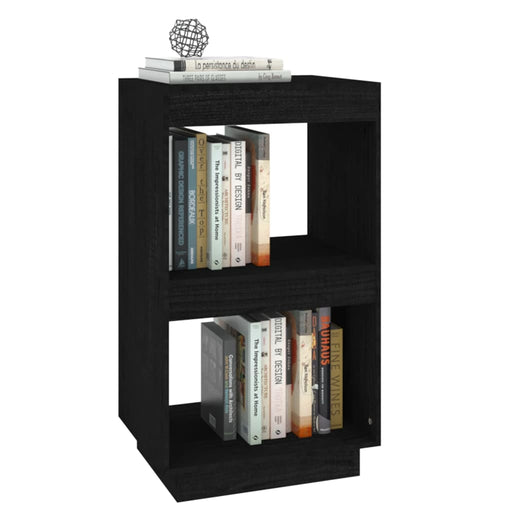 Boekenkast 40x35x71 cm massief grenenhout zwart