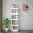 Boekenkast/kamerscherm 40x35x135 cm massief grenenhout wit