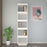 Boekenkast/kamerscherm 40x35x167 cm massief grenenhout wit